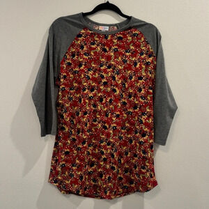 LulaRoe Raglan 3/4 sleeve top Size Large